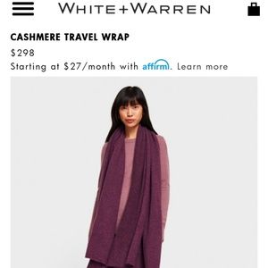 Cashmere Travel Wrap White + Warren